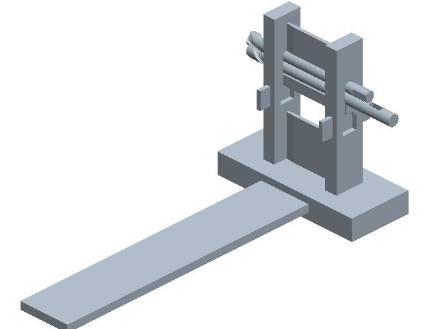 綿繰り機の３Ｄ図面