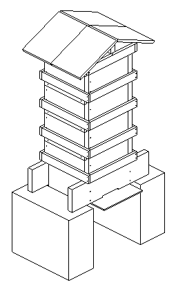 重箱式巣箱全体図