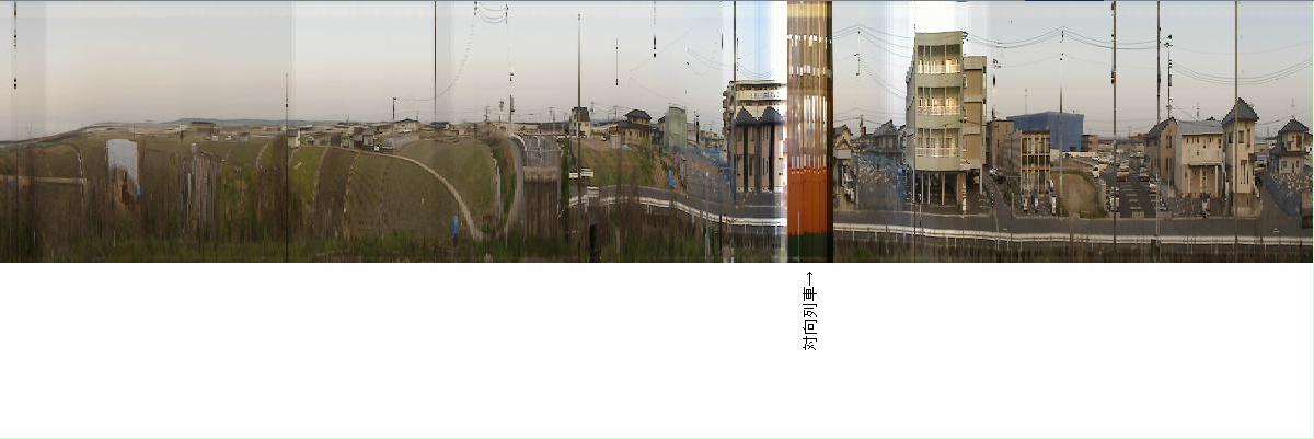 スリットカメラにて撮影