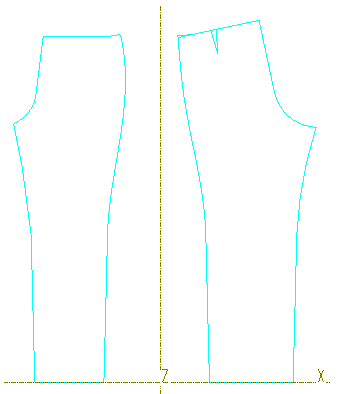 ノータックパンツの型紙