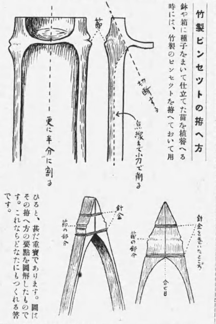 竹製ピンセットの作りかた
