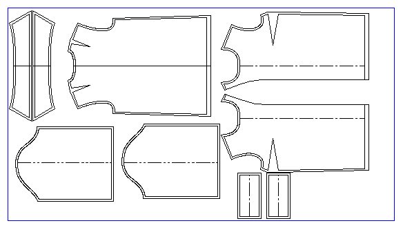 ブラウスの裁ち合わせ図