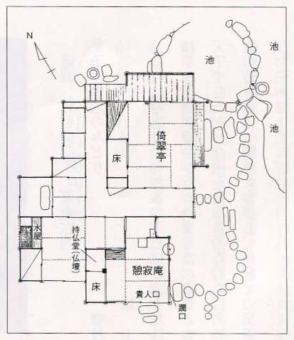 茶室憩寂庵平面図