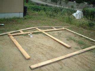小屋断面作成作業