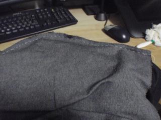 袖の仮縫い
