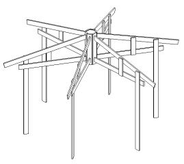 ガゼボの3Dモデル