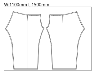 ジーンズの裁ち合わせ図