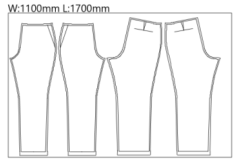パンツの裁ち合わせ図