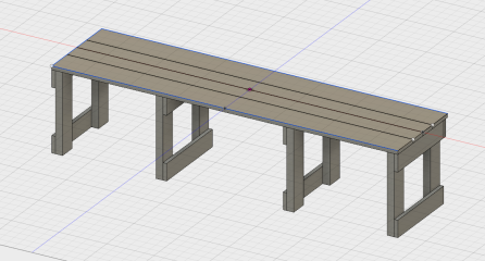 ベンチの3Dモデル