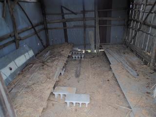 片付けた小屋